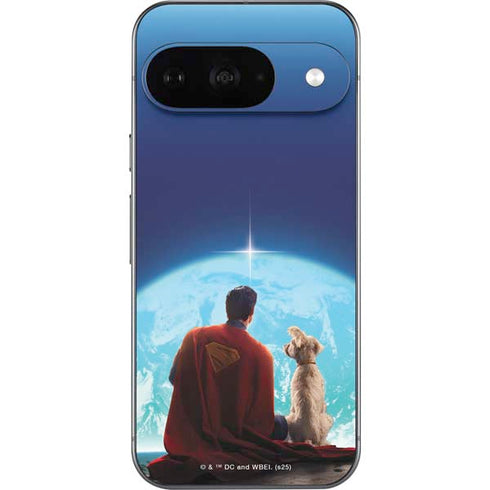Superman 2025 Superman & Krypto watch the Earth Google Pixel 9 Skin